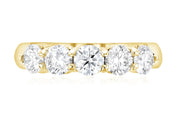 Five-Stone Diamond Wedding Ring in 14k Yellow Gold (1.50 ct. tw.)
