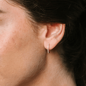 Floating Diamond Hoop Earrings