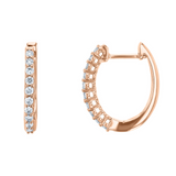 Floating Diamond Hoop Earrings