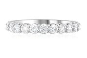 14K gold diamond eternity band with round brilliant stones, timeless fine jewelry for everyday wear