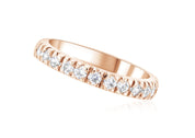 14K rose gold diamond eternity band, timeless fine jewelry for everyday wear