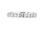 French Pavè Set Round Diamond Wedding Ring in 14k White Gold (0.50 ct. tw.)