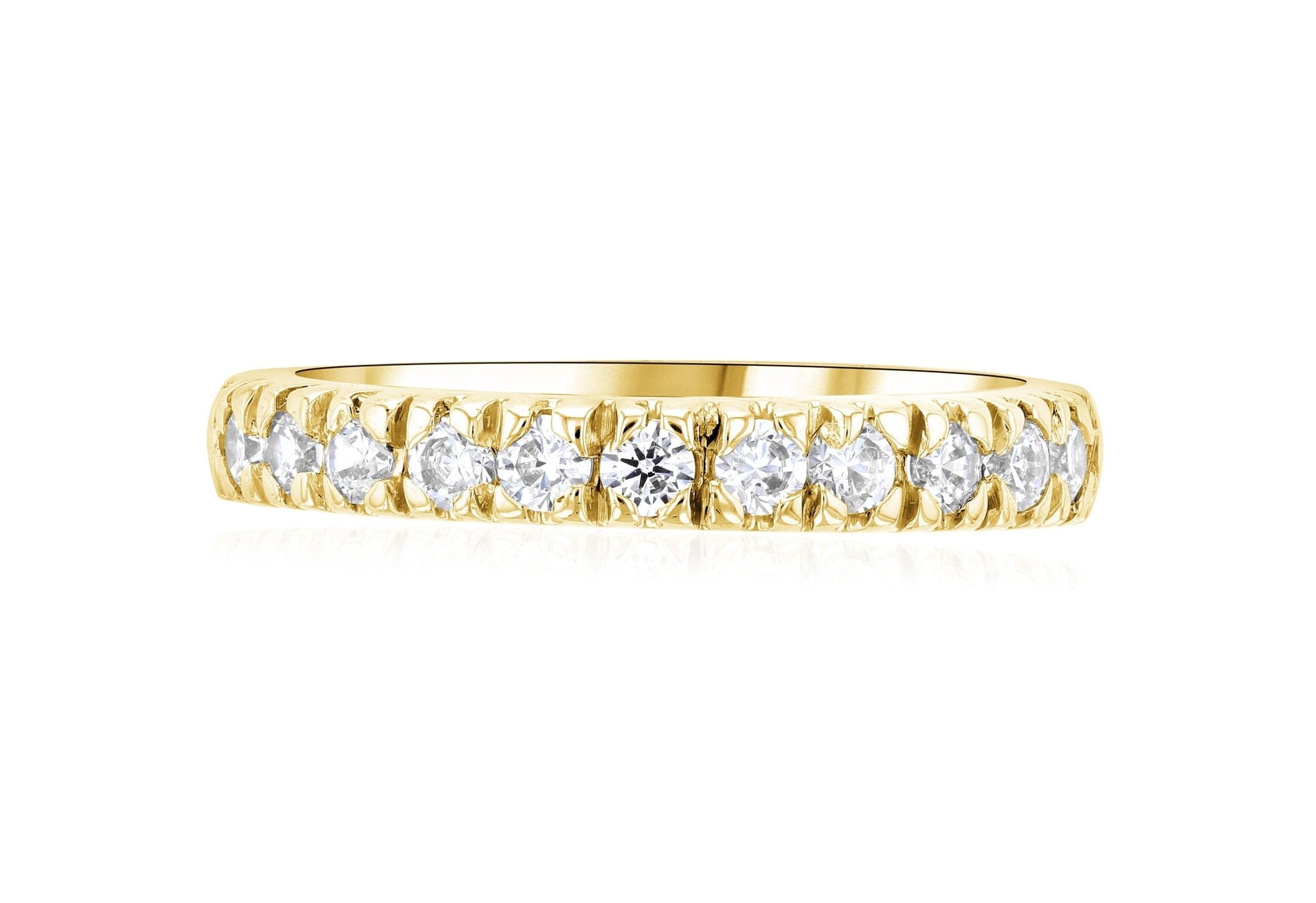 French Pavè Set Round Diamond Wedding Ring in 14k Yellow Gold (0.50 ct. tw.)