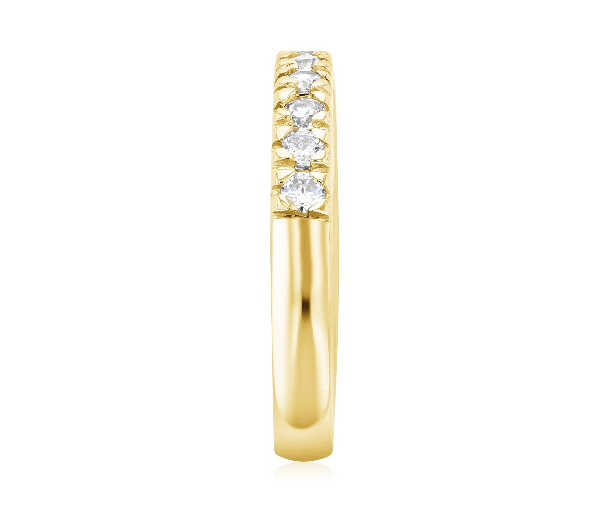 French Pavè Set Round Diamond Wedding Ring in 14k Yellow Gold (0.50 ct. tw.)