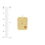 Gemini Zodiac Citrine Constellation Pendant Necklace