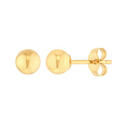 14K gold ball stud earrings, timeless fine jewelry for everyday wear