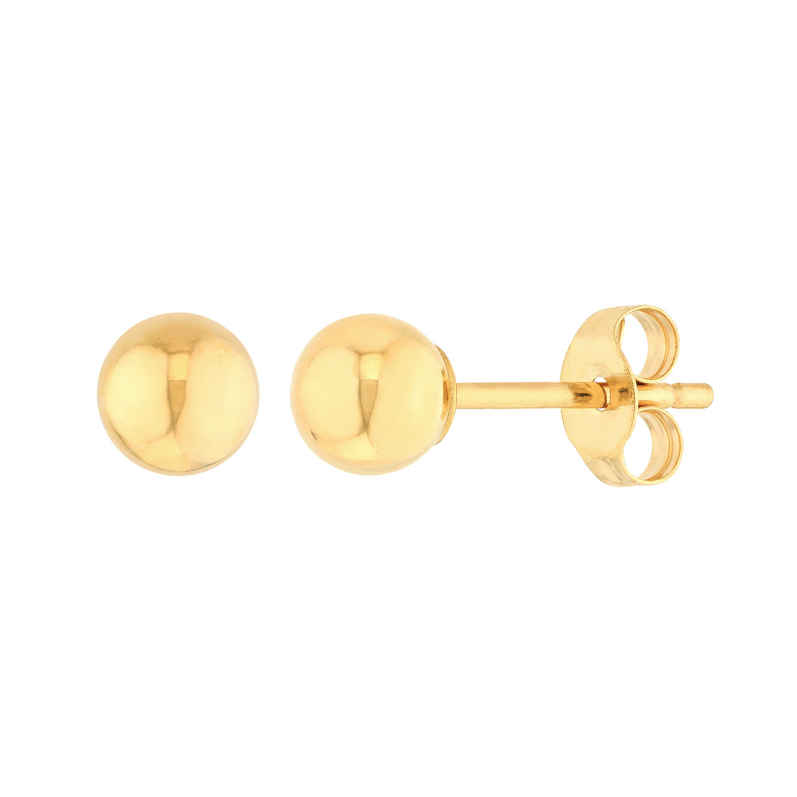 14K gold ball stud earrings, timeless fine jewelry for everyday wear