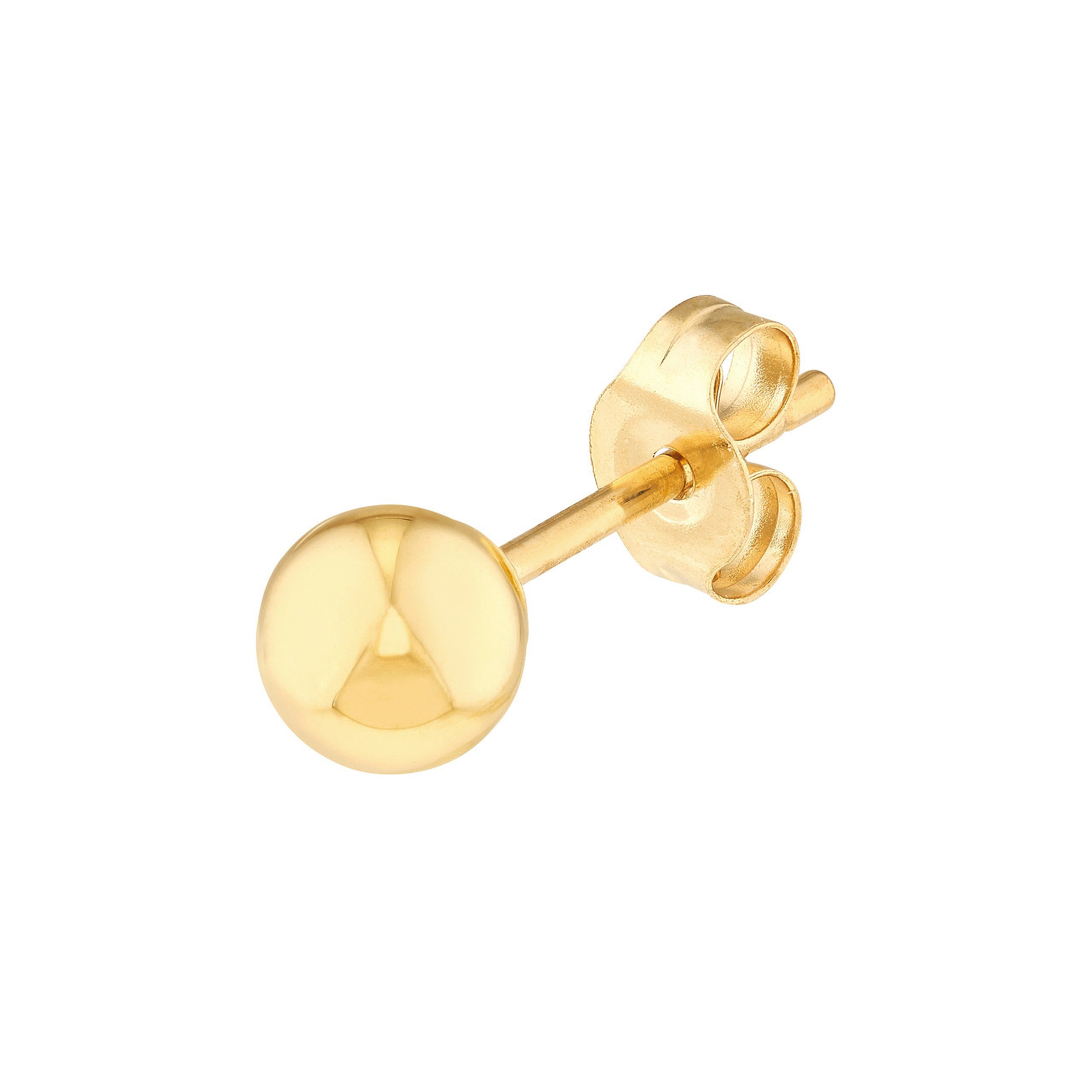 14K gold stud earring with minimalist design, perfect for everyday wear and fine jewelry collections