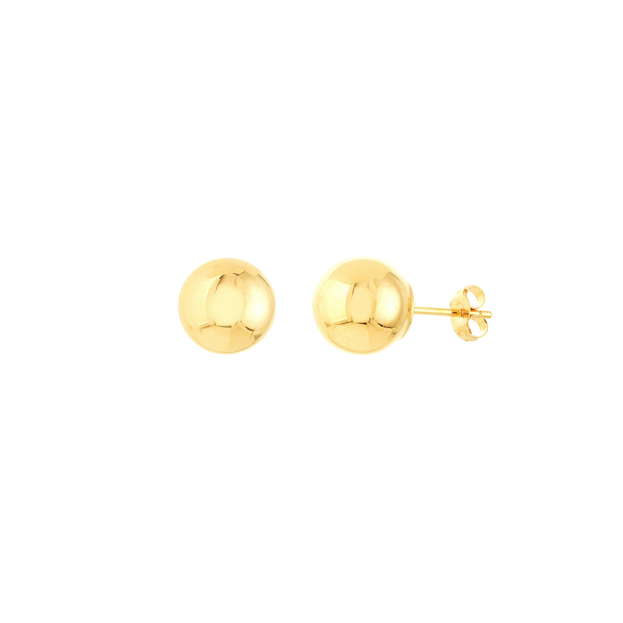 14K gold ball stud earrings, timeless fine jewelry for everyday wear