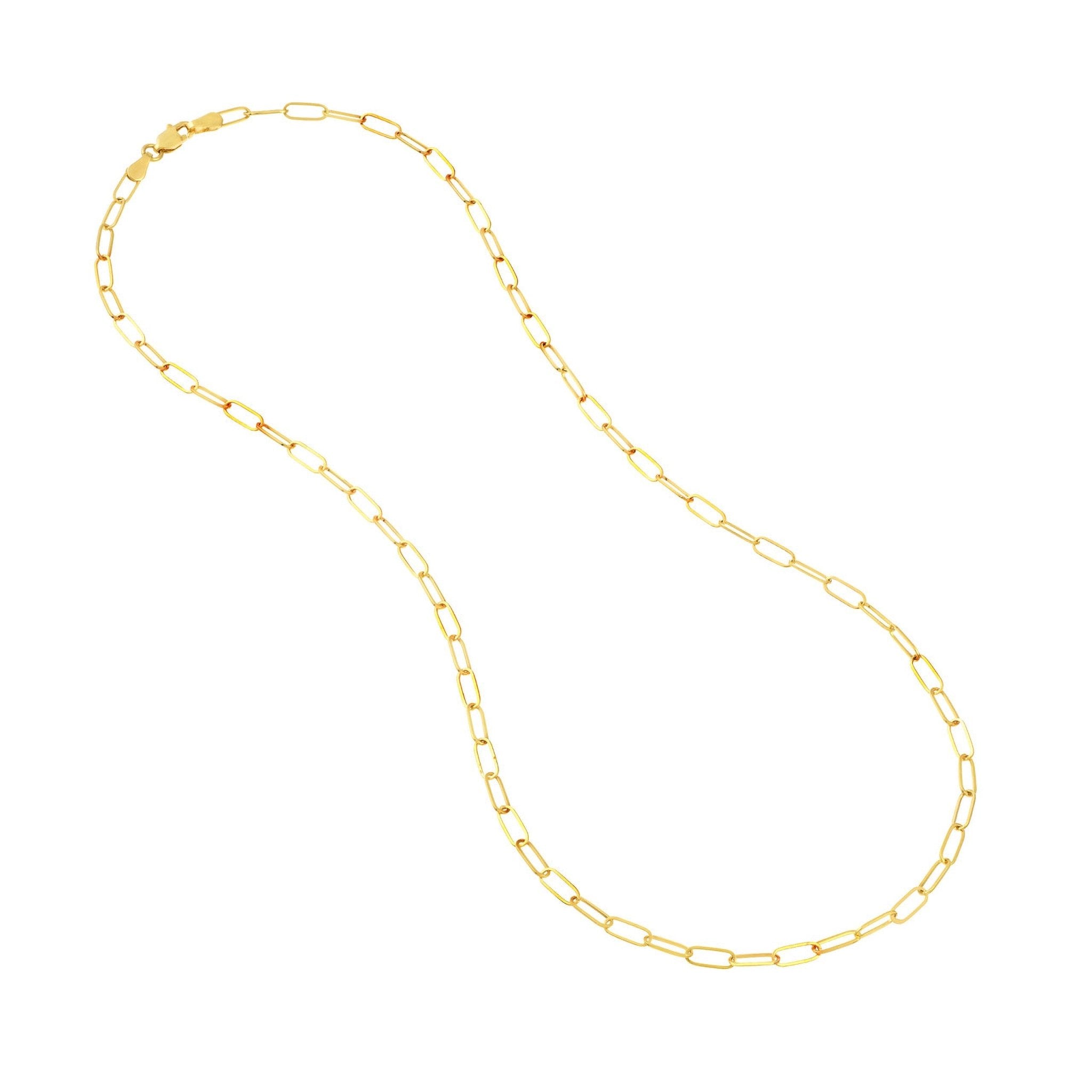 Gold Paperclip Chain Necklace (3mm)