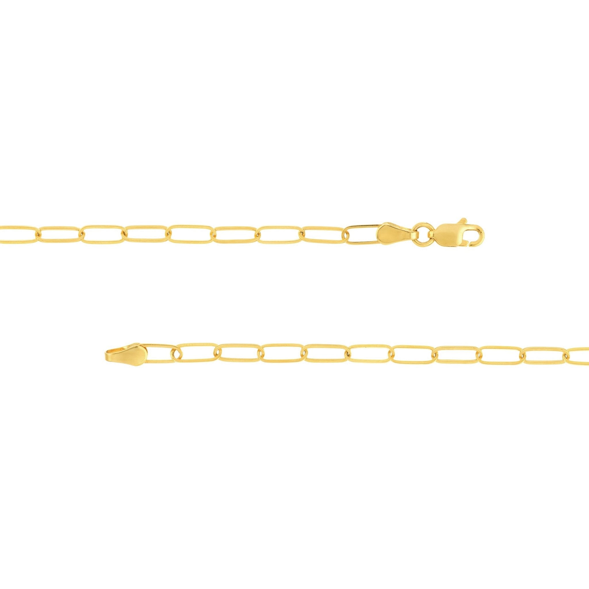 Gold Paperclip Chain Necklace (3mm)