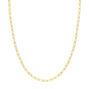 14K gold paperclip chain necklace, timeless fine jewelry for everyday wear