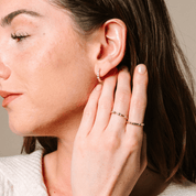 Graduated Diamond Hoop Earrings