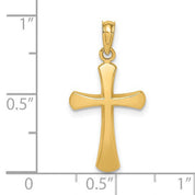14K gold cross pendant, timeless fine jewelry, approx. 1 inch, polished finish, everyday wear