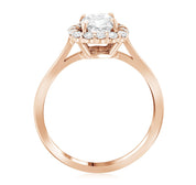 Halo Cushion Diamond Engagement Ring in 14k Rose Gold (1.28 ct. tw.)