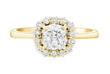 Halo Cushion Diamond Engagement Ring in 14k Yellow Gold (1.28 ct. tw.)