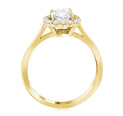 Halo Cushion Diamond Engagement Ring in 14k Yellow Gold (1.28 ct. tw.)