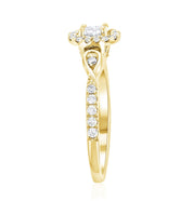 Halo Infinity Oval Diamond Engagement Ring in 14k Yellow Gold (0.56 ct. tw.)