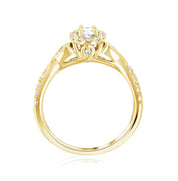 Halo Infinity Oval Diamond Engagement Ring in 14k Yellow Gold (0.56 ct. tw.)