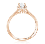 Halo Oval Diamond Engagement Ring in 14k Rose Gold (7/8 ct. tw.)