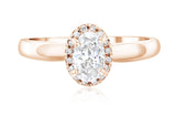 Halo Oval Diamond Engagement Ring in 14k Rose Gold (7/8 ct. tw.)