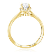 Halo Oval Diamond Engagement Ring in 14k Yellow Gold (7/8 ct. tw.)