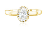 Halo Oval Diamond Engagement Ring in 14k Yellow Gold (7/8 ct. tw.)