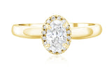 Halo Oval Diamond Engagement Ring in 14k Yellow Gold (7/8 ct. tw.)