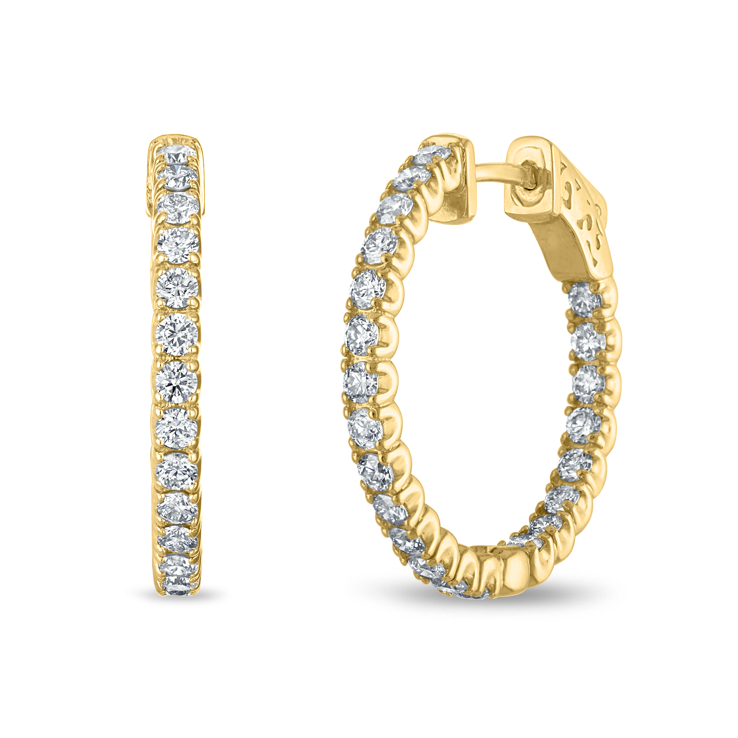 Inside Out Pavé Diamond Hoop Earrings