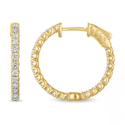 Inside Out Pavé Diamond Hoop Earrings