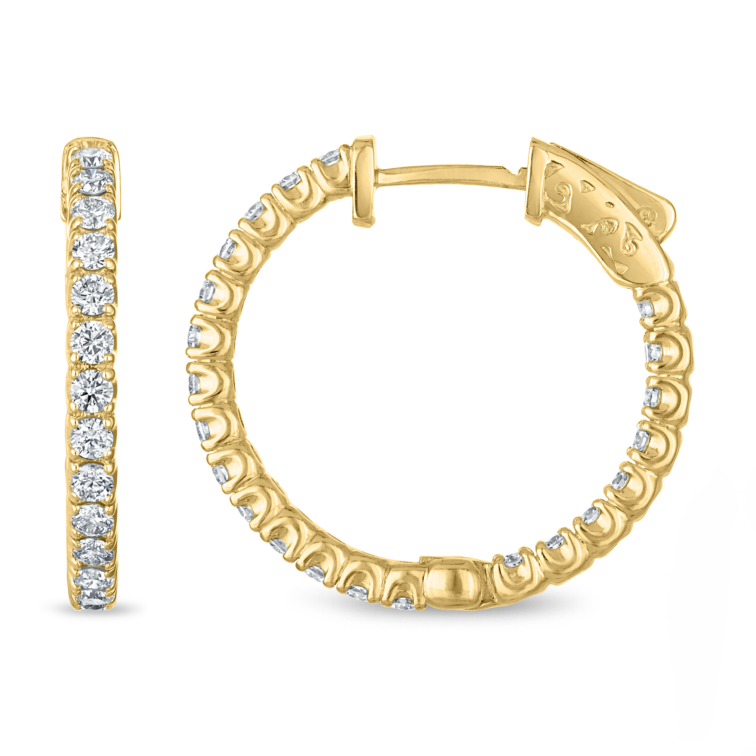 Inside Out Pavé Diamond Hoop Earrings