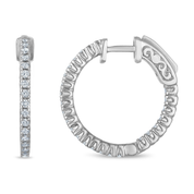 Inside Out Pavé Diamond Hoop Earrings