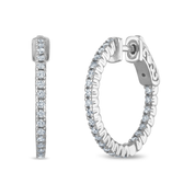 Inside Out Pavé Diamond Hoop Earrings