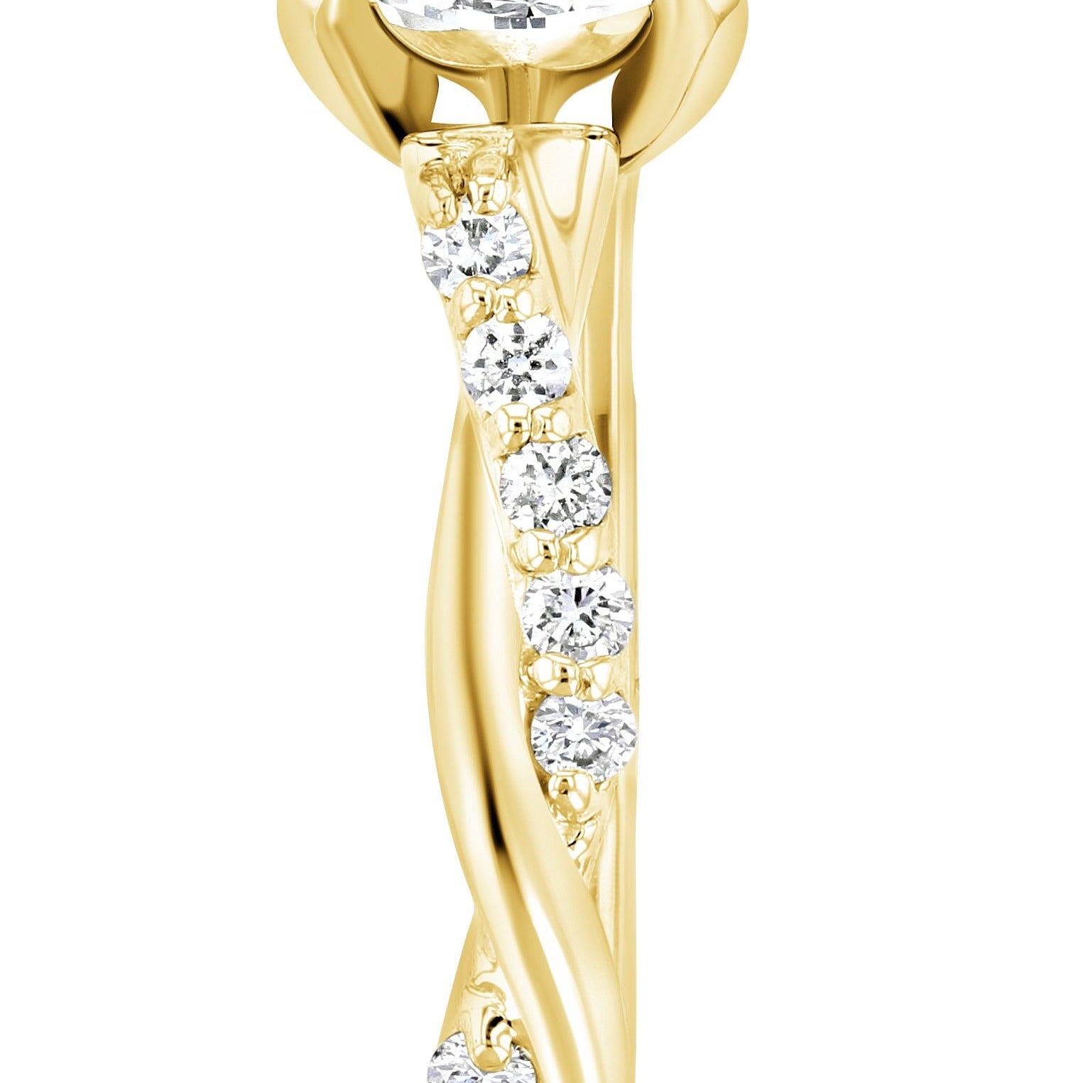 Infinity Diamond Solitaire Engagement Ring in 14k Yellow Gold - Iris + Mill