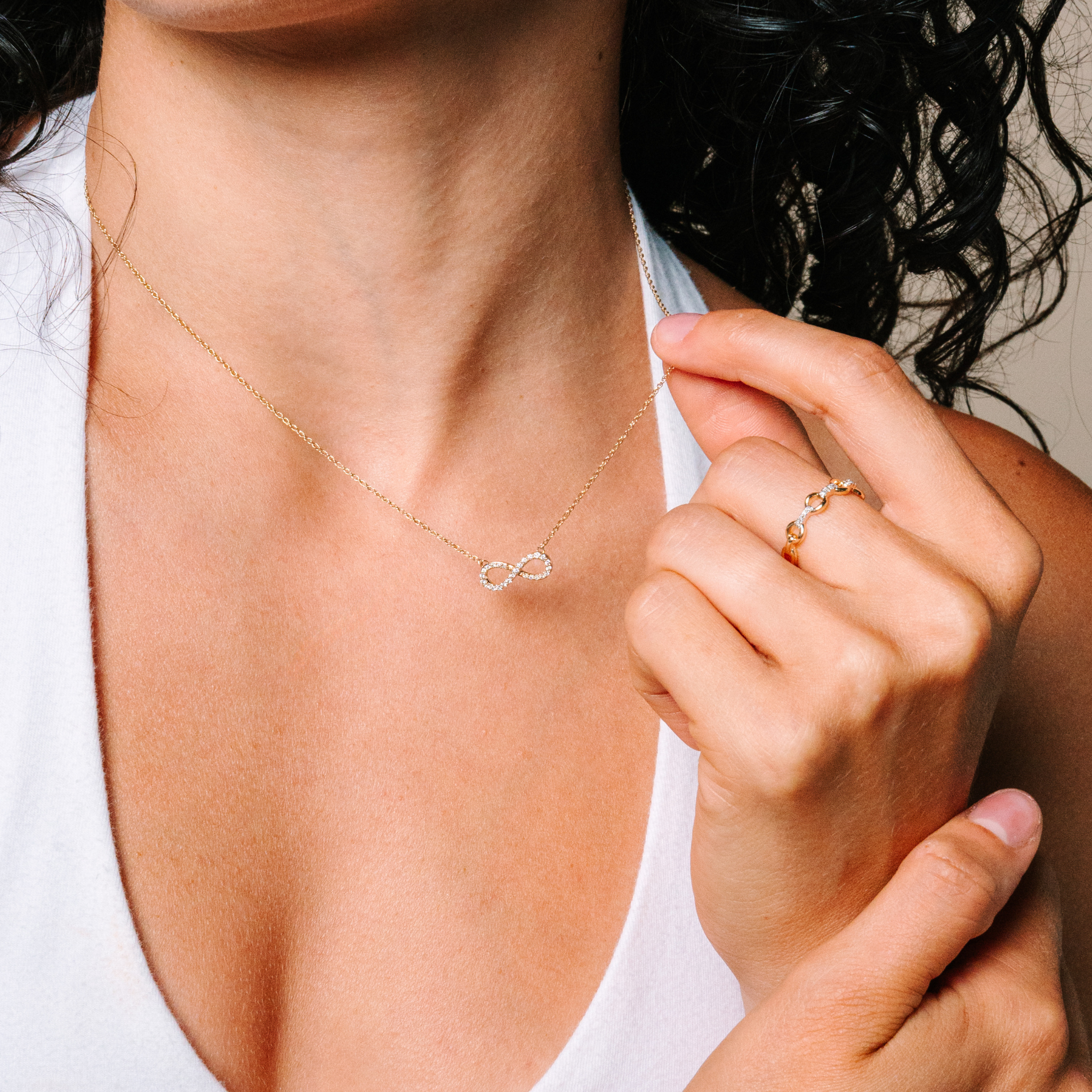 Diamond Infinity Pendant Necklace