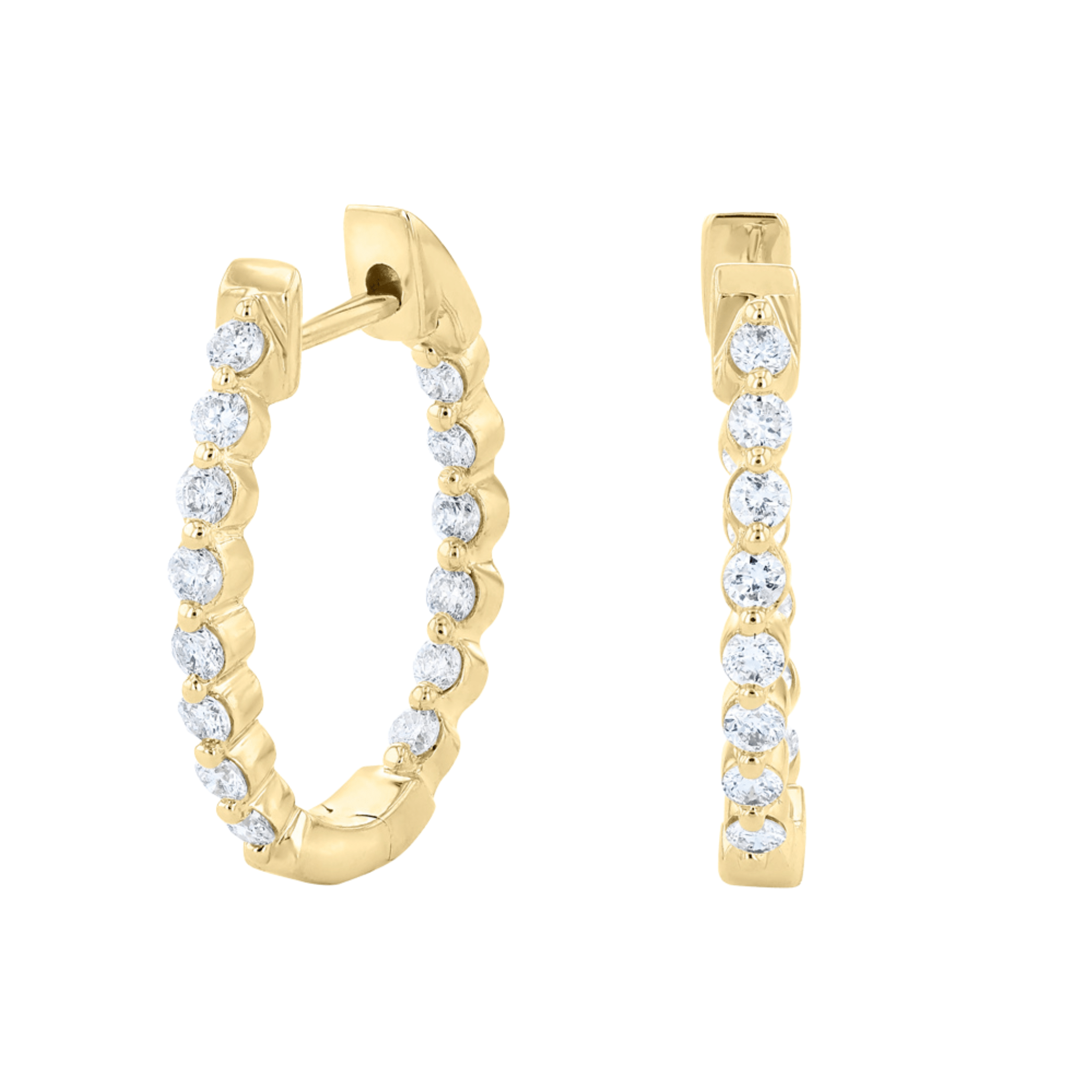 Inside Out Diamond Hoop Earrings