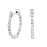 Inside Out Diamond Hoop Earrings