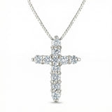 Diamond Cross Necklace in 14K Gold