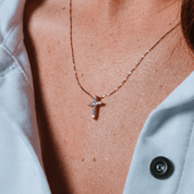 Lab Grown Diamond Cross Necklace