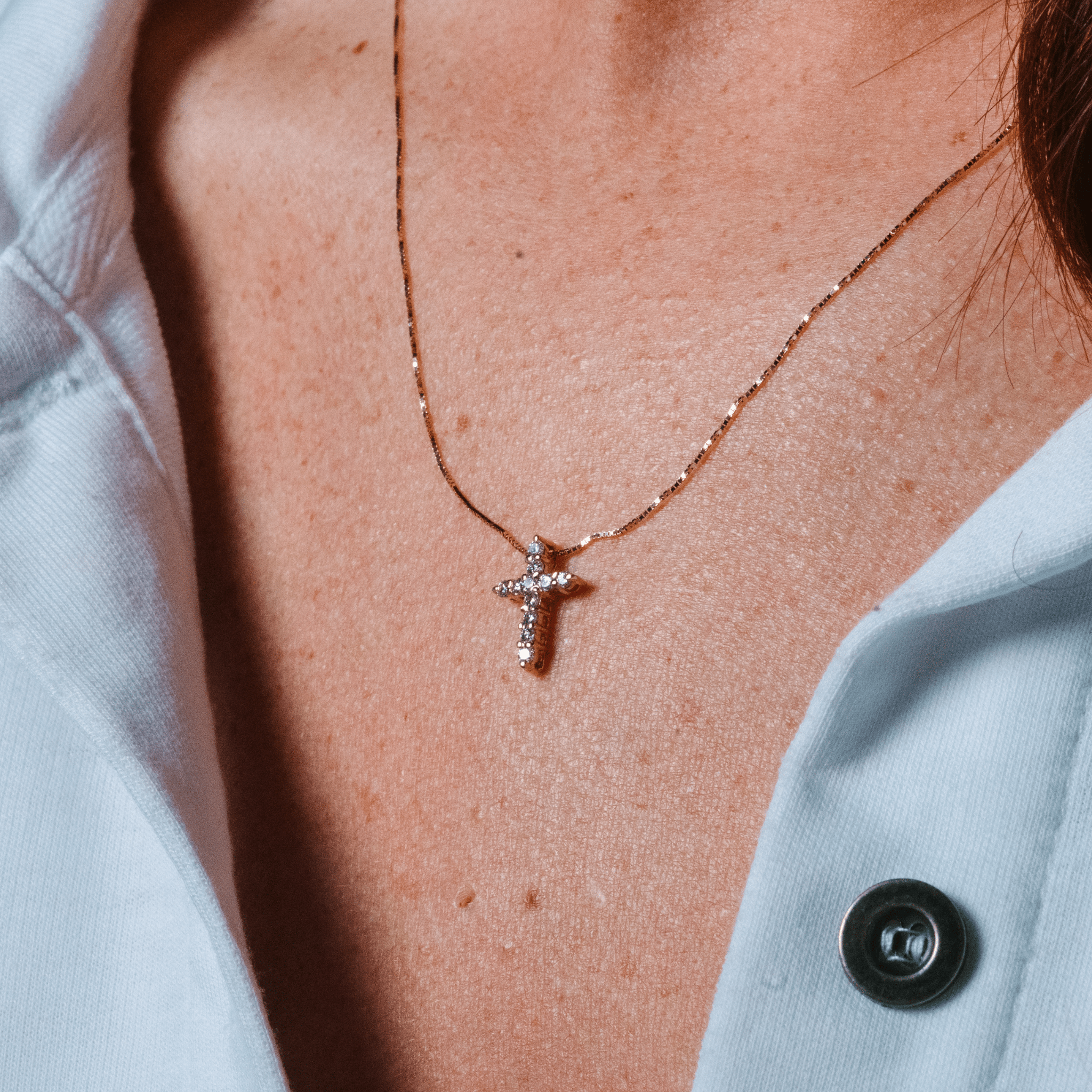 Lab Grown Diamond Cross Necklace