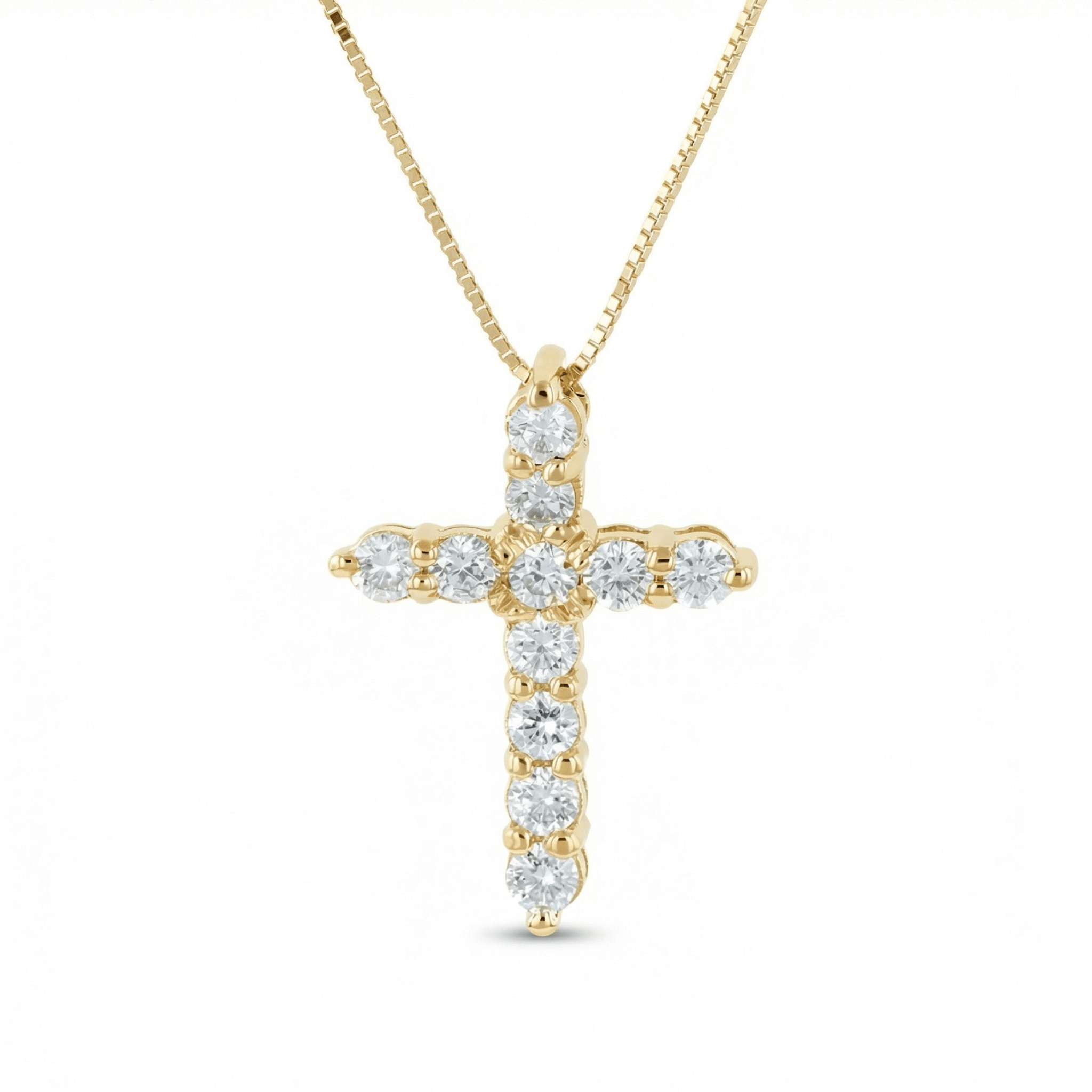 Lab Grown Diamond Cross Necklace