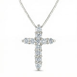 Diamond Cross Necklace in 14K Gold