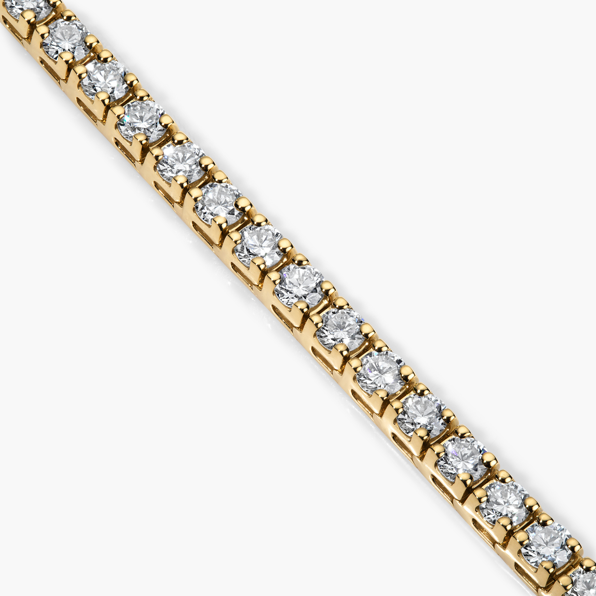 14K gold tennis bracelet with round diamonds, timeless fine jewelry for everyday wear