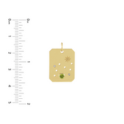 Leo Zodiac Peridot Constellation Pendant Necklace
