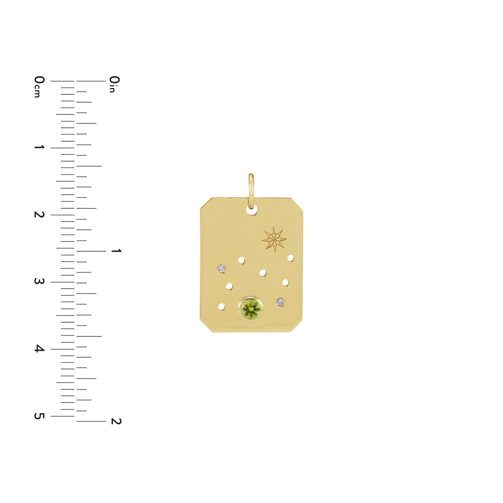 Leo Zodiac Peridot Constellation Pendant Necklace