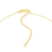 14K gold necklace with lobster clasp and adjustable chain extender, fine jewelry detail