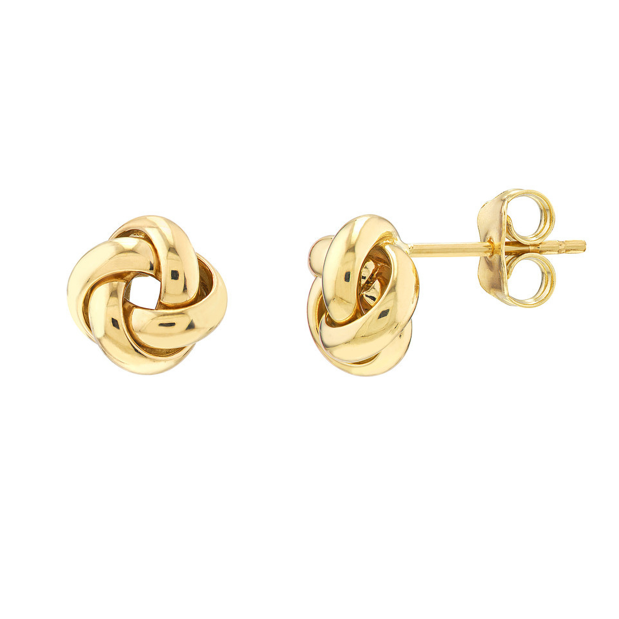 14K gold knot stud earrings, timeless fine jewelry for everyday wear