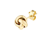 14K gold knot stud earring, timeless fine jewelry for everyday wear