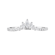 Marquise Diamond Crown Chevron Ring