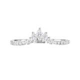 Marquise Diamond Crown Chevron Ring